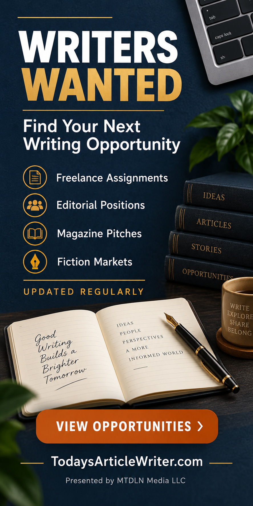 Writers wanted: View current writing opportunities on Today's Article Writer